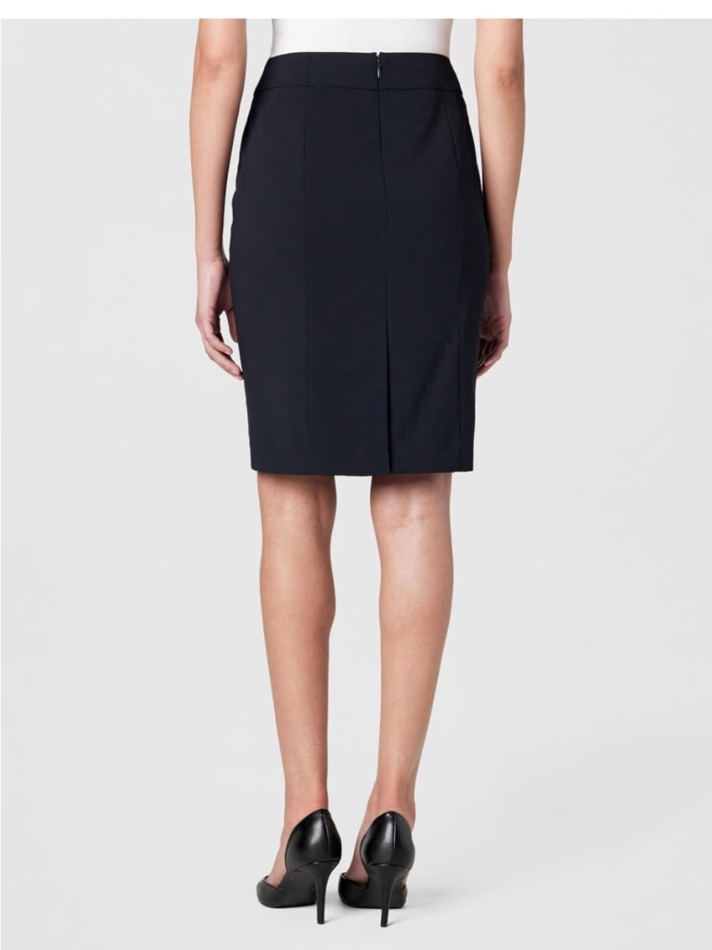 Calvin Klein Tailored Black Pencil Skirt — Sleek Workwear Staple - Picture 3 of 8